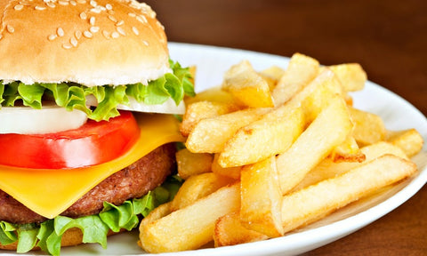 burger and fries, easy meal plan