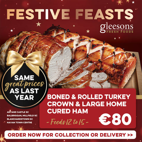 Large Hamper - Boned & Rolled Turkey Crown and Large Home Cured Ham: Feeds 12-15