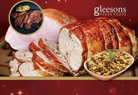 XL Hamper - Boned & Rolled Turkey Crown and Large Boned & Rolled Ham with 700g stuffing & Breakfast Pack