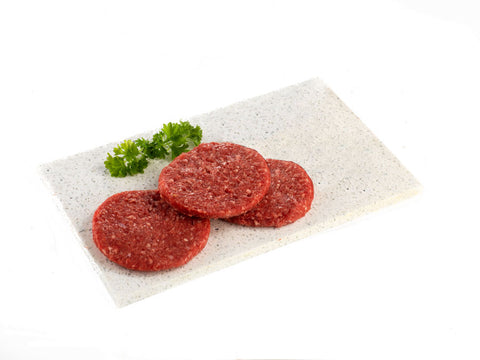 3 large beef burgers